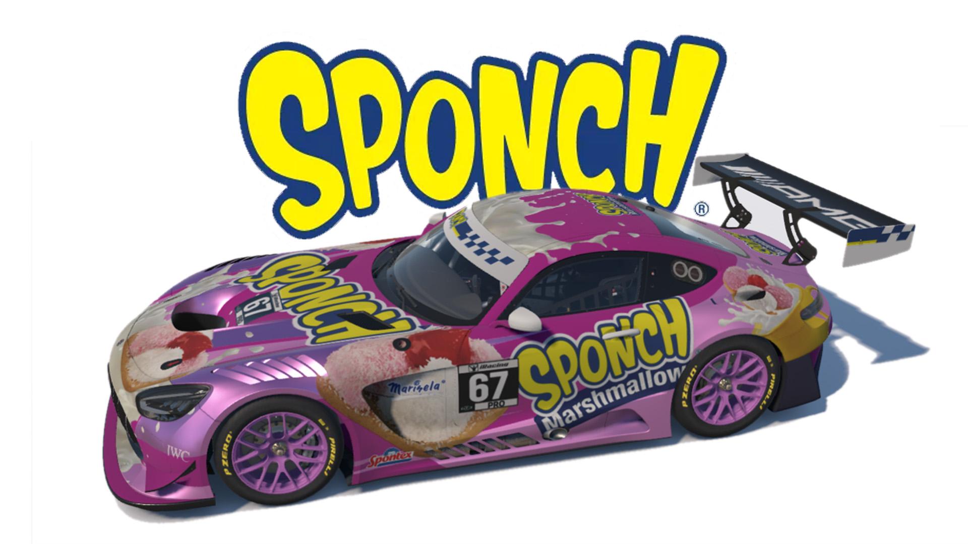 Sponch Marshmallow Cookie on the Mercedes-AMG GT3 2020