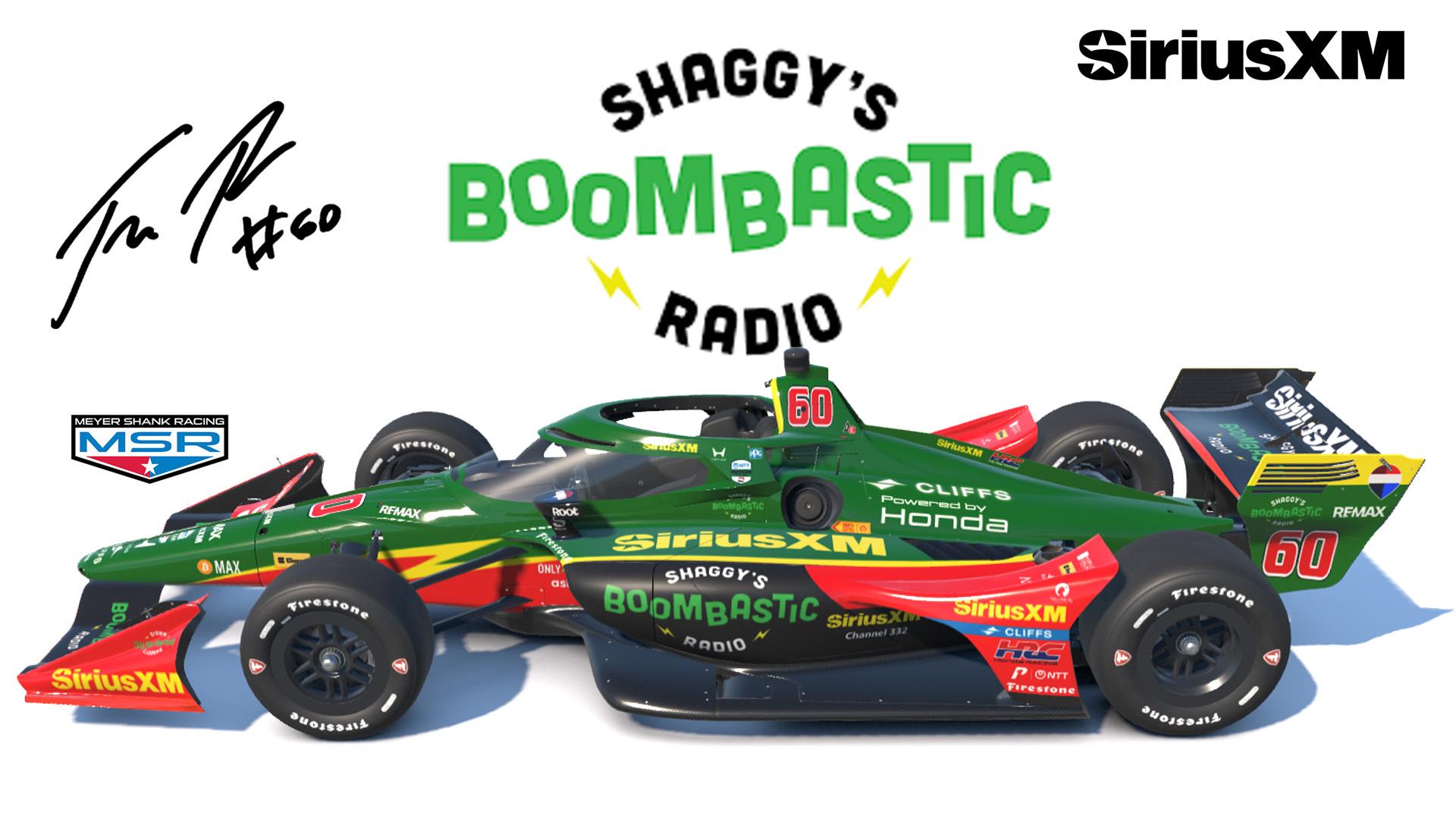 Shaggys Boombastic Radio - Felix Rosenqvist - 2026 Gateway Livery on the Dallara IR18