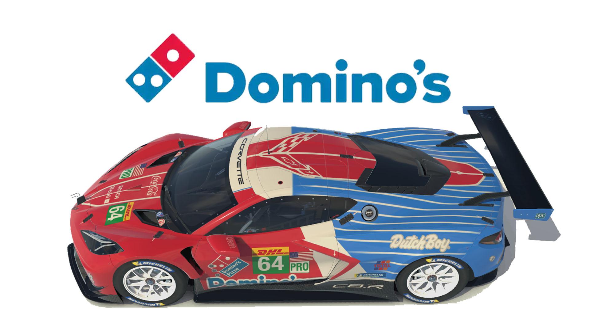 Dominos C8 on the Chevrolet Corvette C8.R GTE