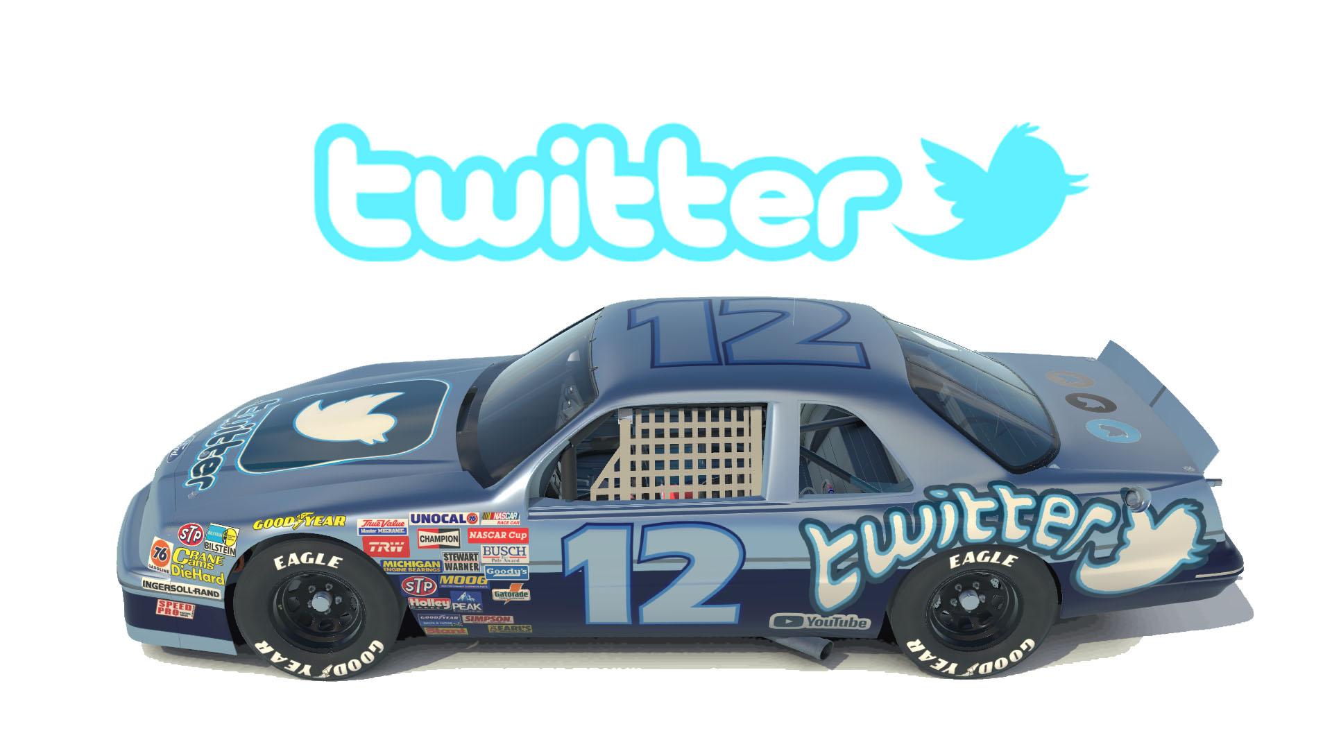 Retro Twitter ThunderBird on the NASCAR Legends Ford Thunderbird - 1987