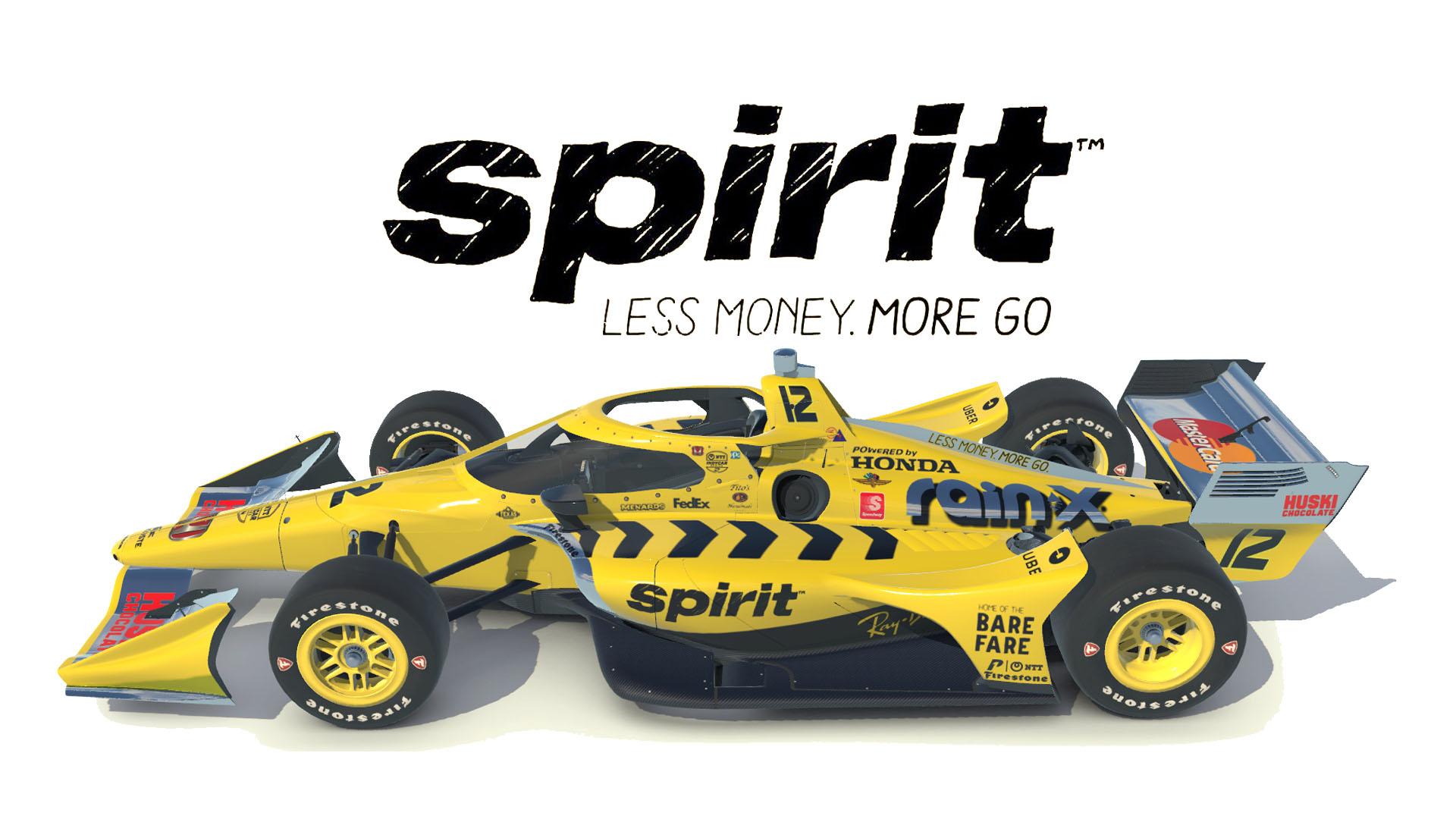 Spirit Airlines / Rain X Fictional Indy Car on the Dallara IR18