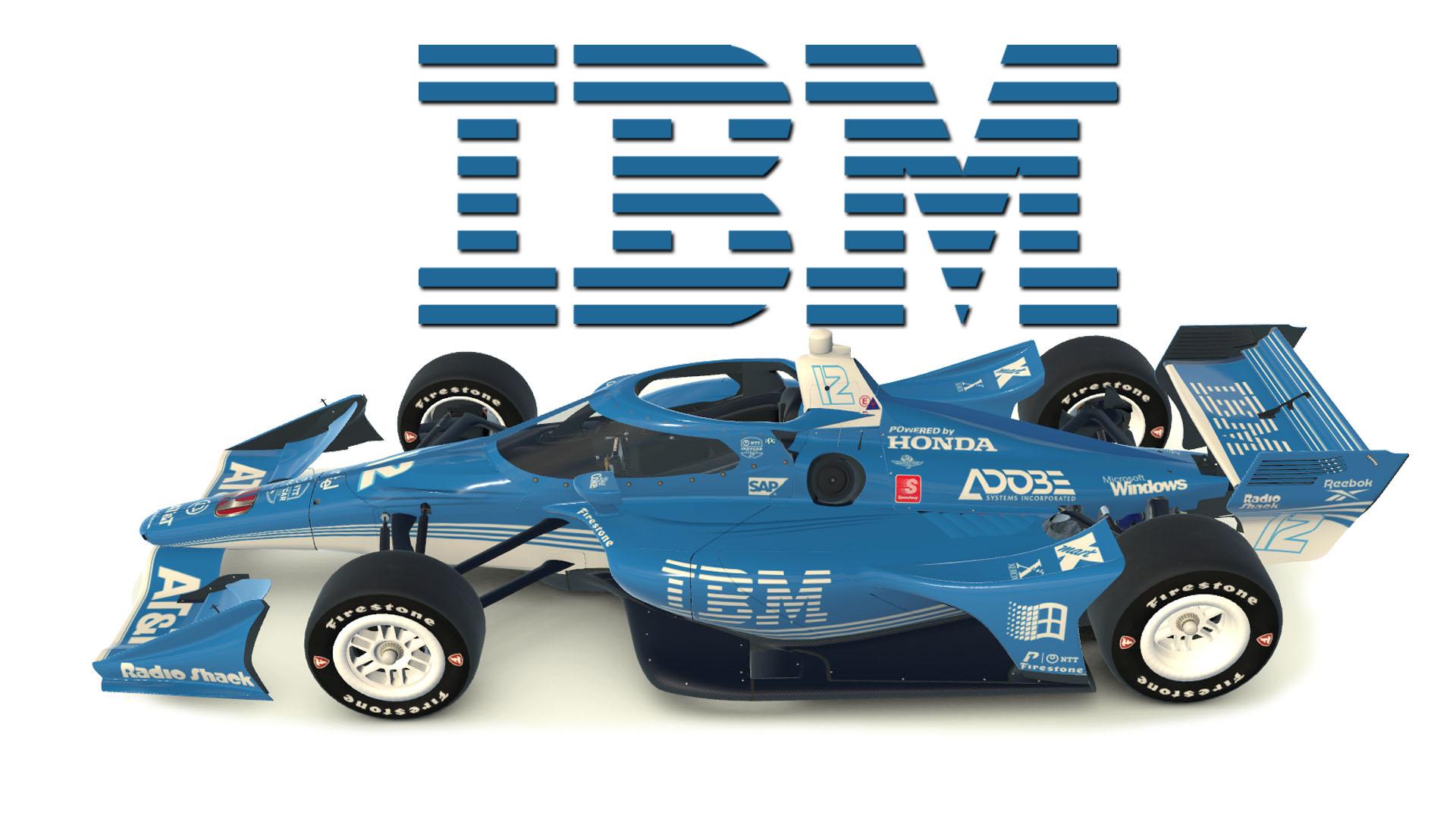 IBM Throwback 90s Indy Car on the Dallara IR18