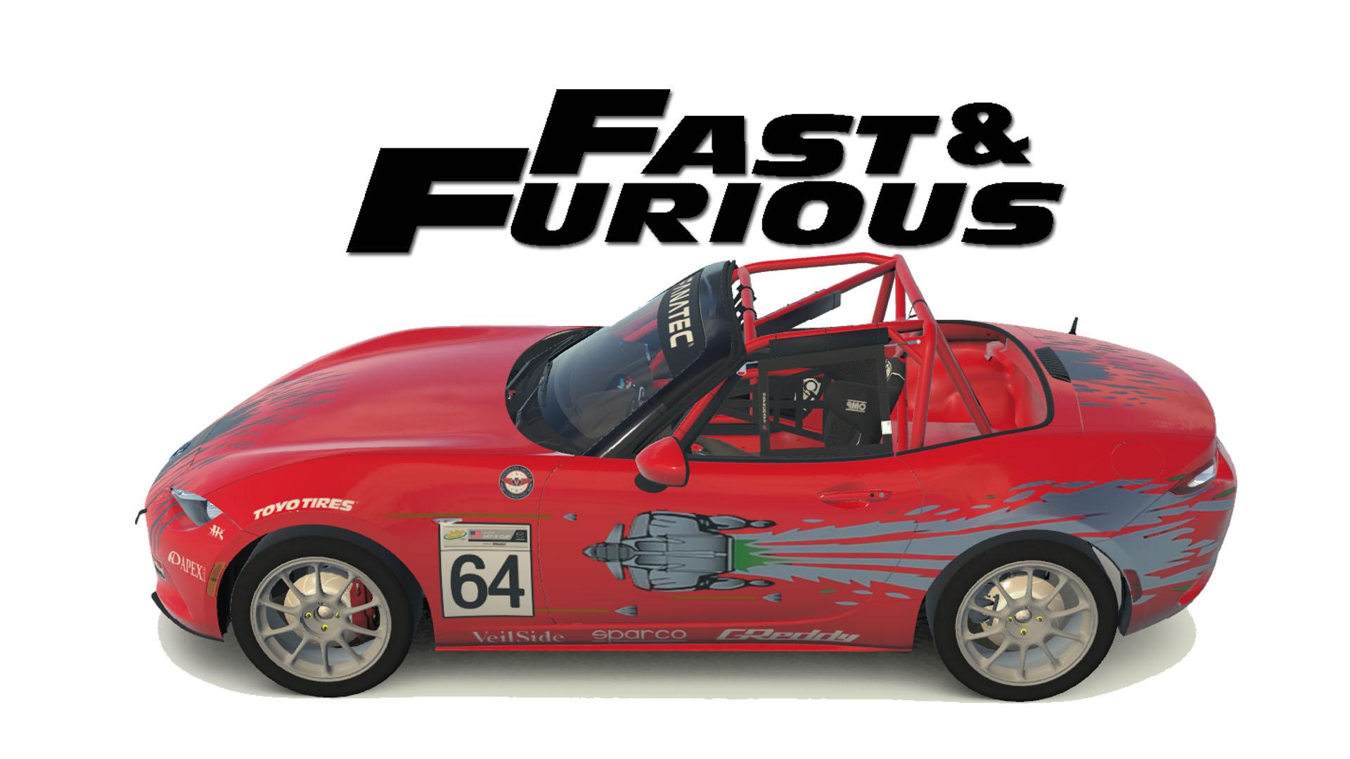 Doms RX7 Fast and Furious on the Global Mazda MX-5 Cup