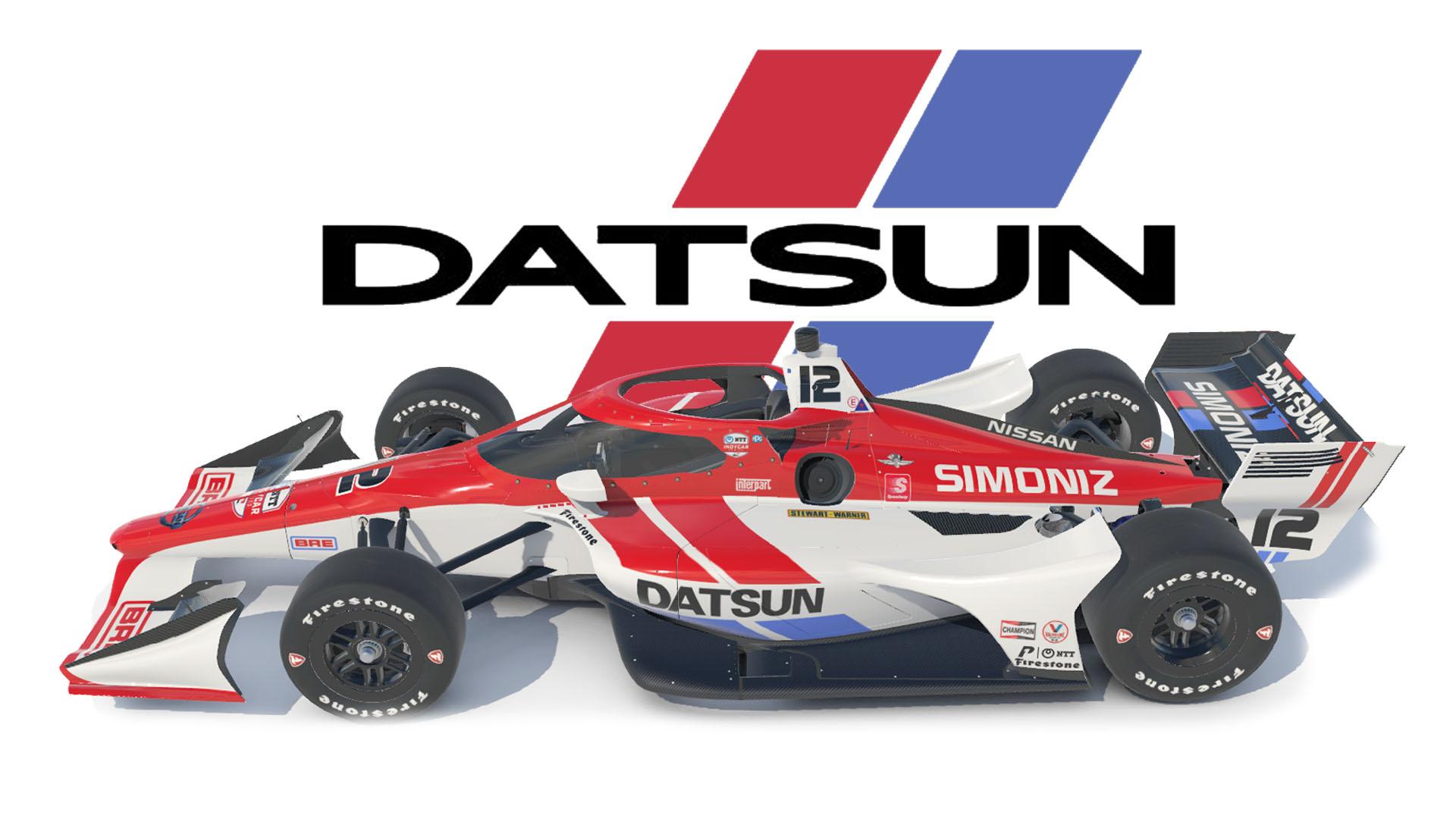 Bre Datsun inspired Indy Car on the Dallara IR18