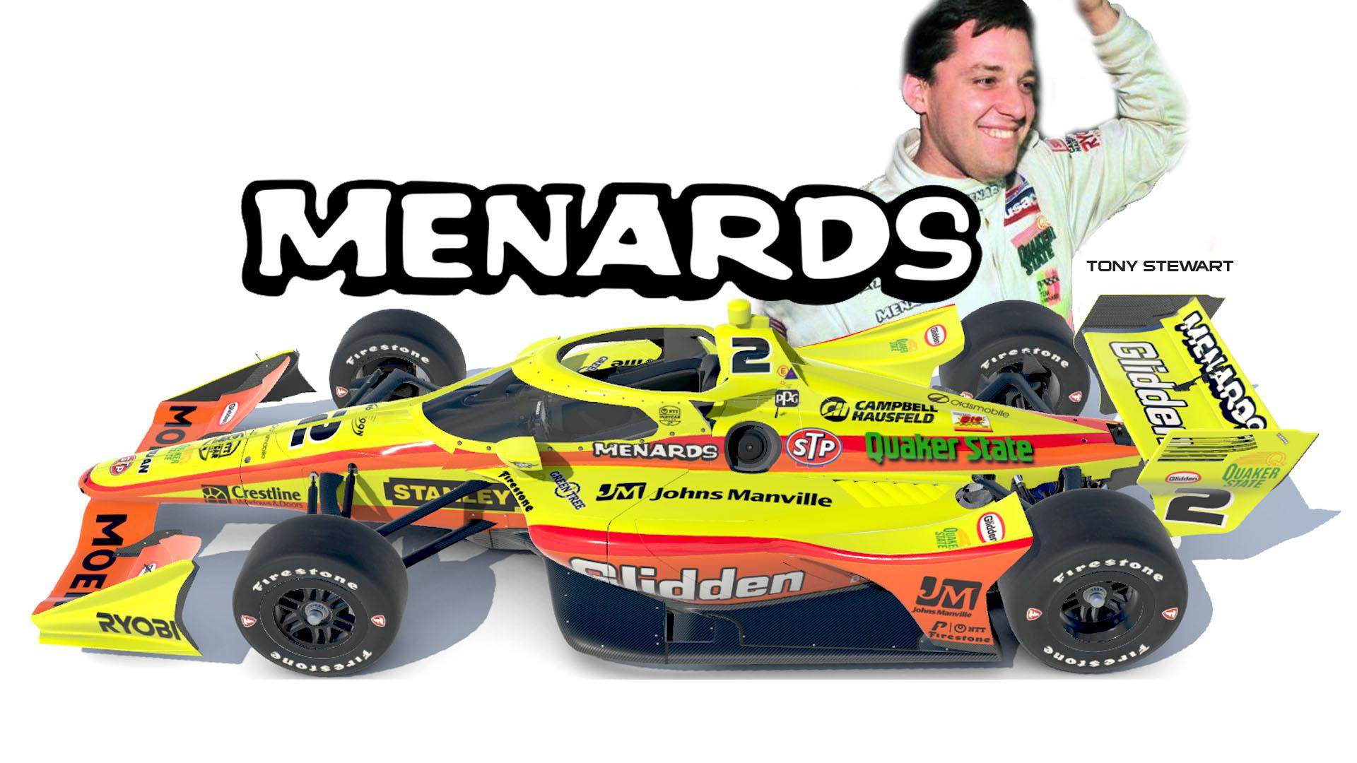 Tony Stewart Menards IndyCar on the Dallara IR18