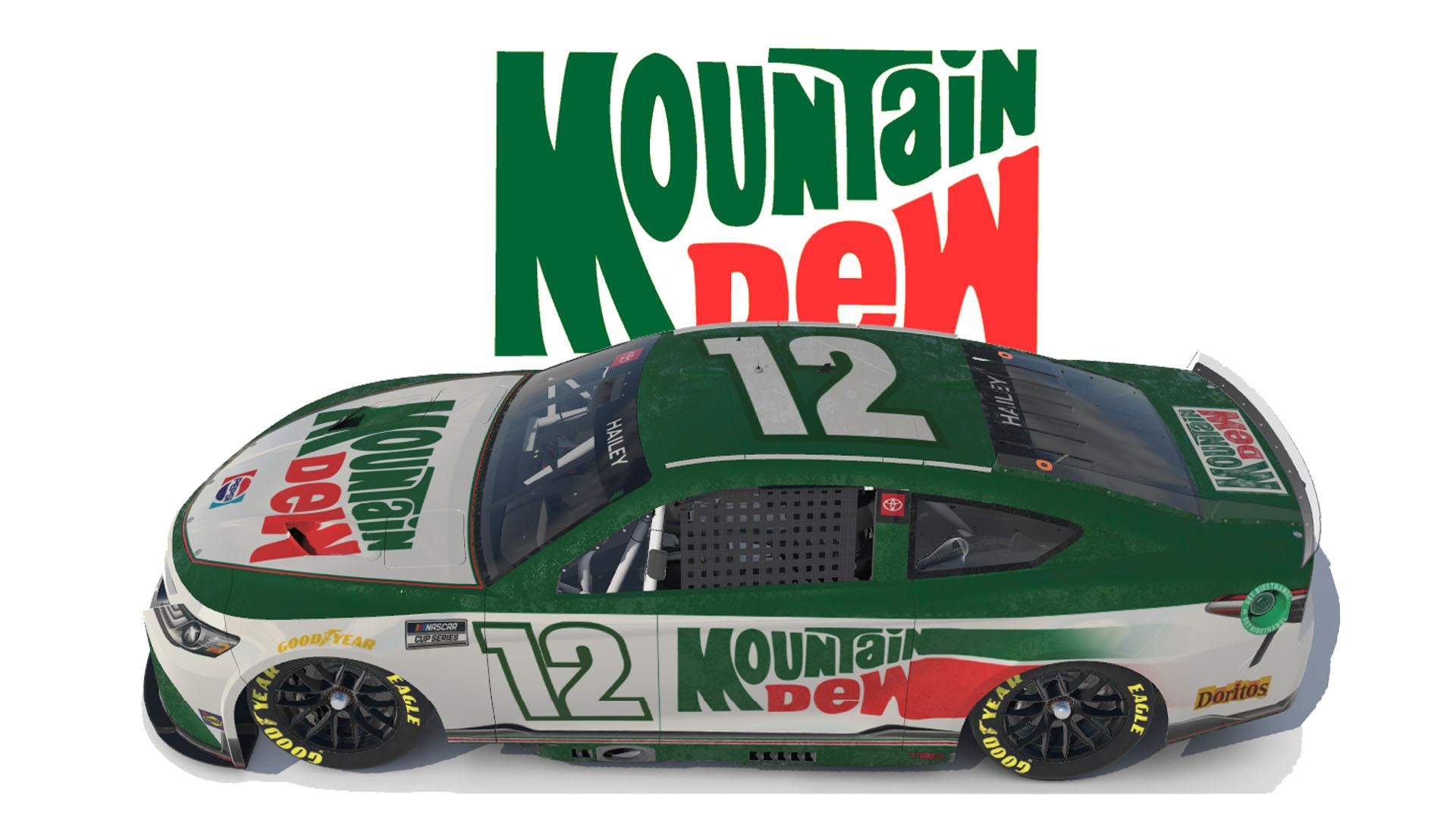80s Mt Dew Throwback on the NASCAR Cup Series Next Gen Toyota Camry