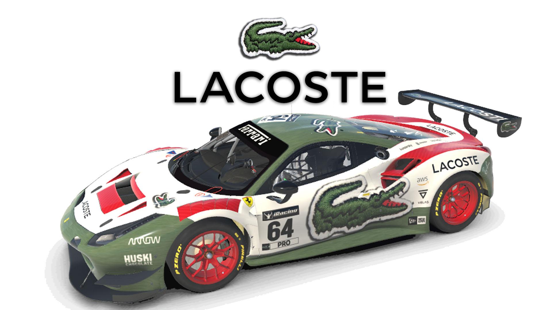Lacoste Ferrari on the Ferrari 488 GT3 Evo 2020
