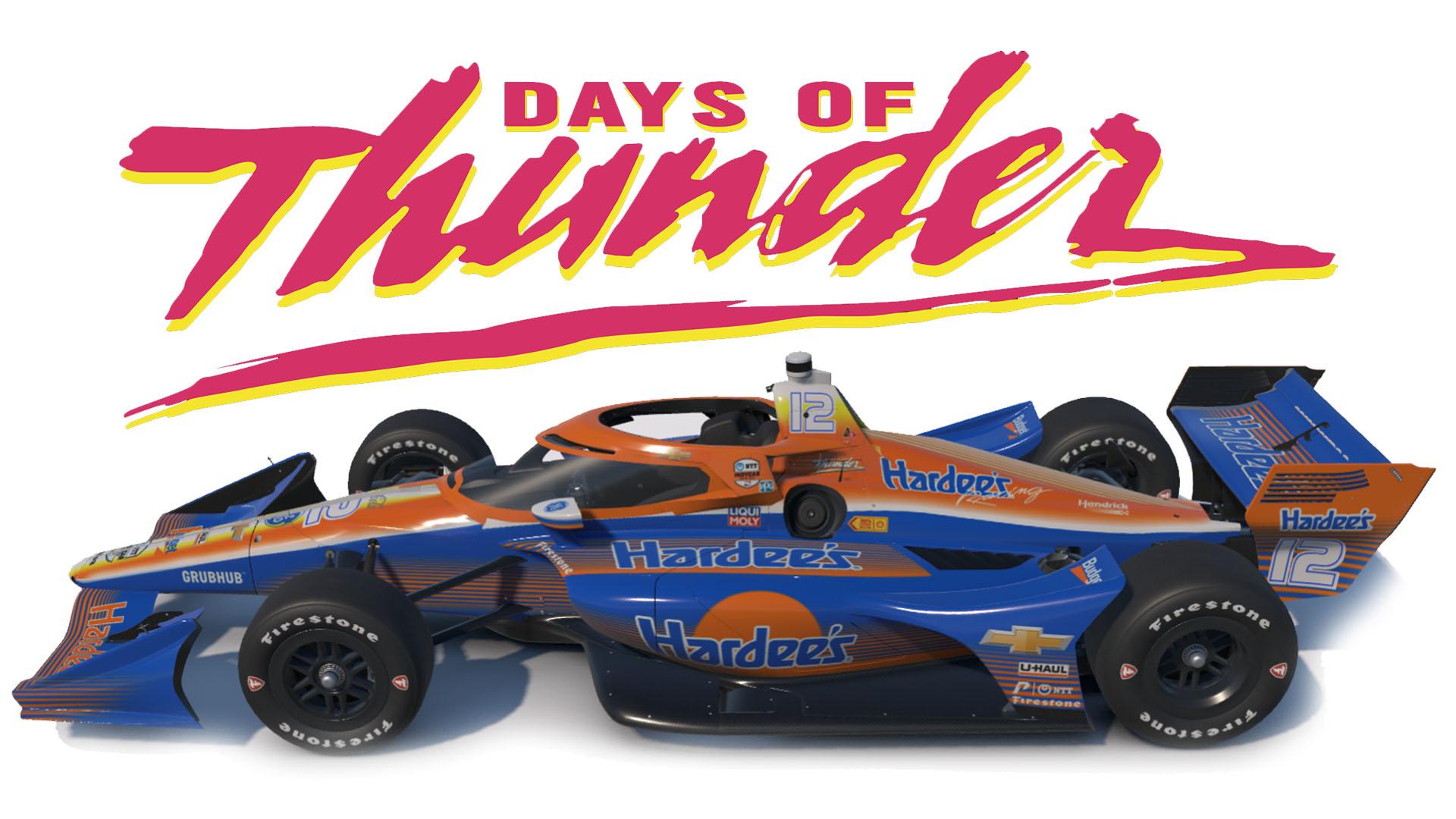 Hardees - Days of Thunder - Russ Wheeler on the Dallara IR18